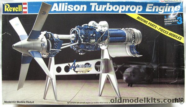Revell 1/11 Allison 501-D13 Prop-Jet Turboprop Engine, 8880 plastic model kit